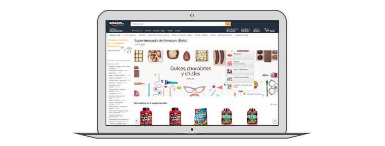 Ejemplo diseño ecommerce Amazon