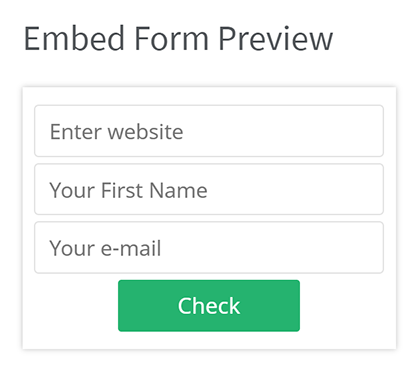 Embed form preview