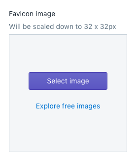 select image install favicon in shopify