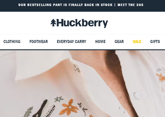 huckberry homepage
