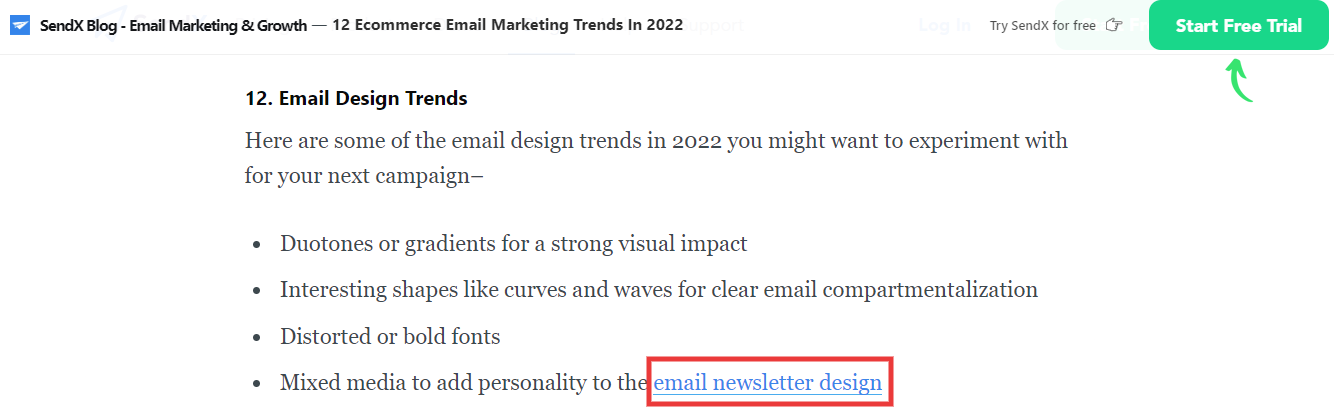 email newsletter design